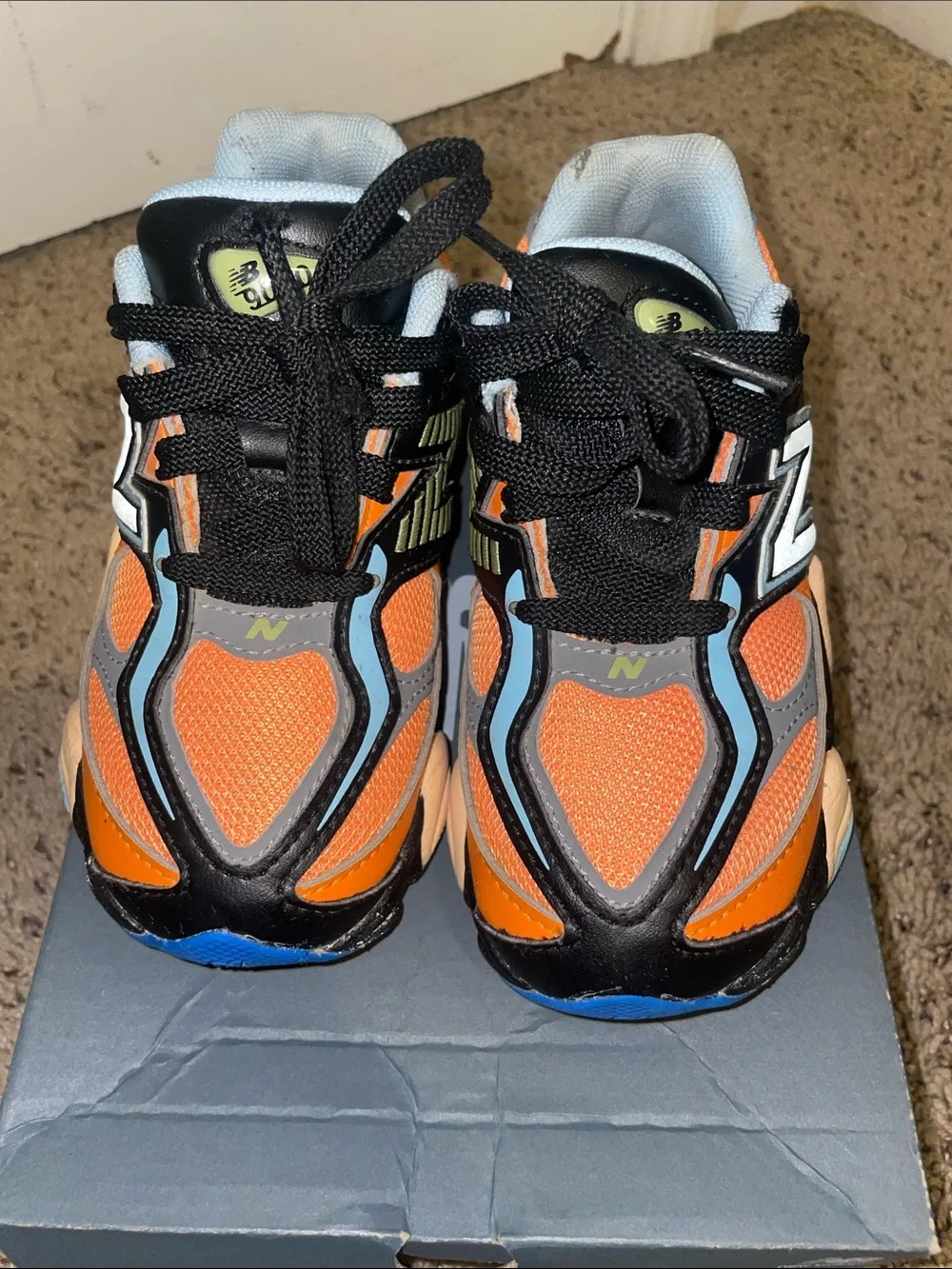New Balance Kids Orange, Blue & Black Athletic Sneakers